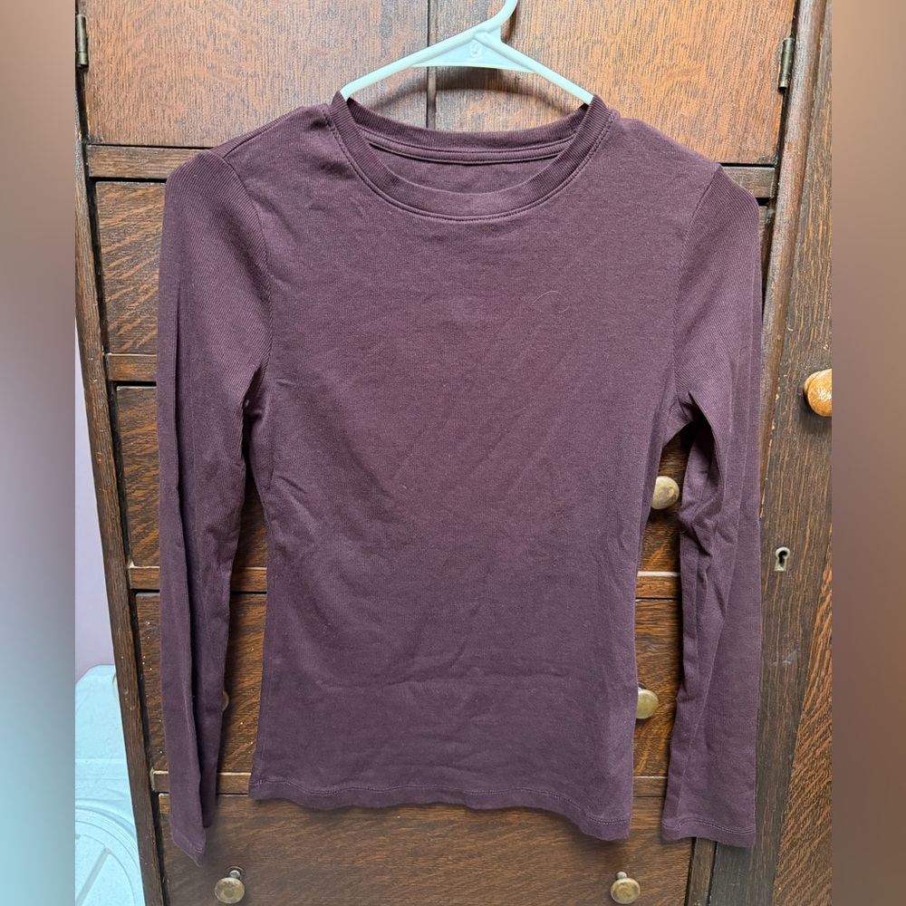 a new day Long Sleeve Crewneck Top - Plum